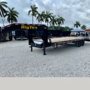 Big Tex 25′ Gooseneck Trailer 7 Ton 14GN-20+5 15,900# GVWR, front three-quarter view